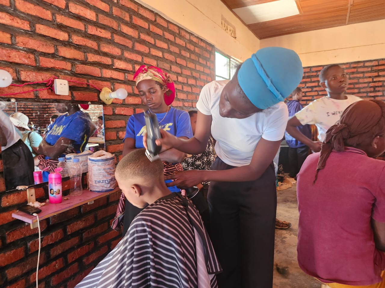 ASEDC vocational training — hairdressing session